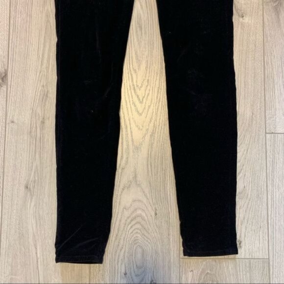 J Brand Black velvet skinny jeans plush size US 25 - Picture 8 of 11